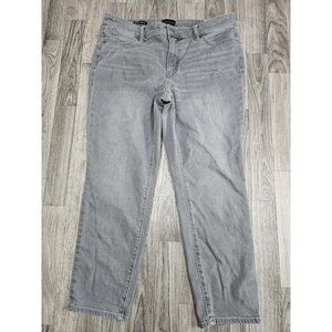Talbots Jeans Womens 12P Slim Ankle Stretch Denim Classic Grey Pants